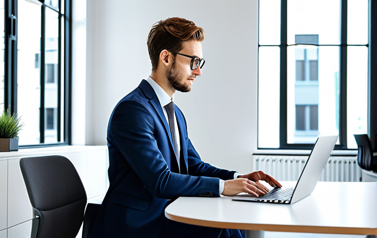 Modern Entrepreneur**
"A young entrepreneur working on a laptop in a bright, modern co-working space, fully clothed in professional business attire, perfect anatomy, correct proportions, natural pose, safe for work, appropriate content, digital illustration, high quality, professional, modest."
**
